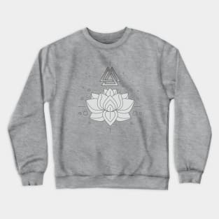 Grey Lotus Flower Crewneck Sweatshirt